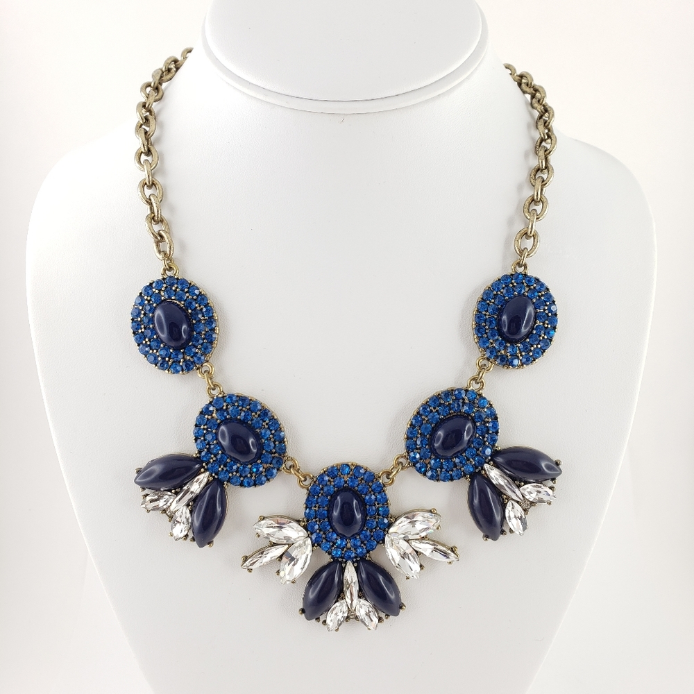 J. Crew Statement Necklace Blue Hues